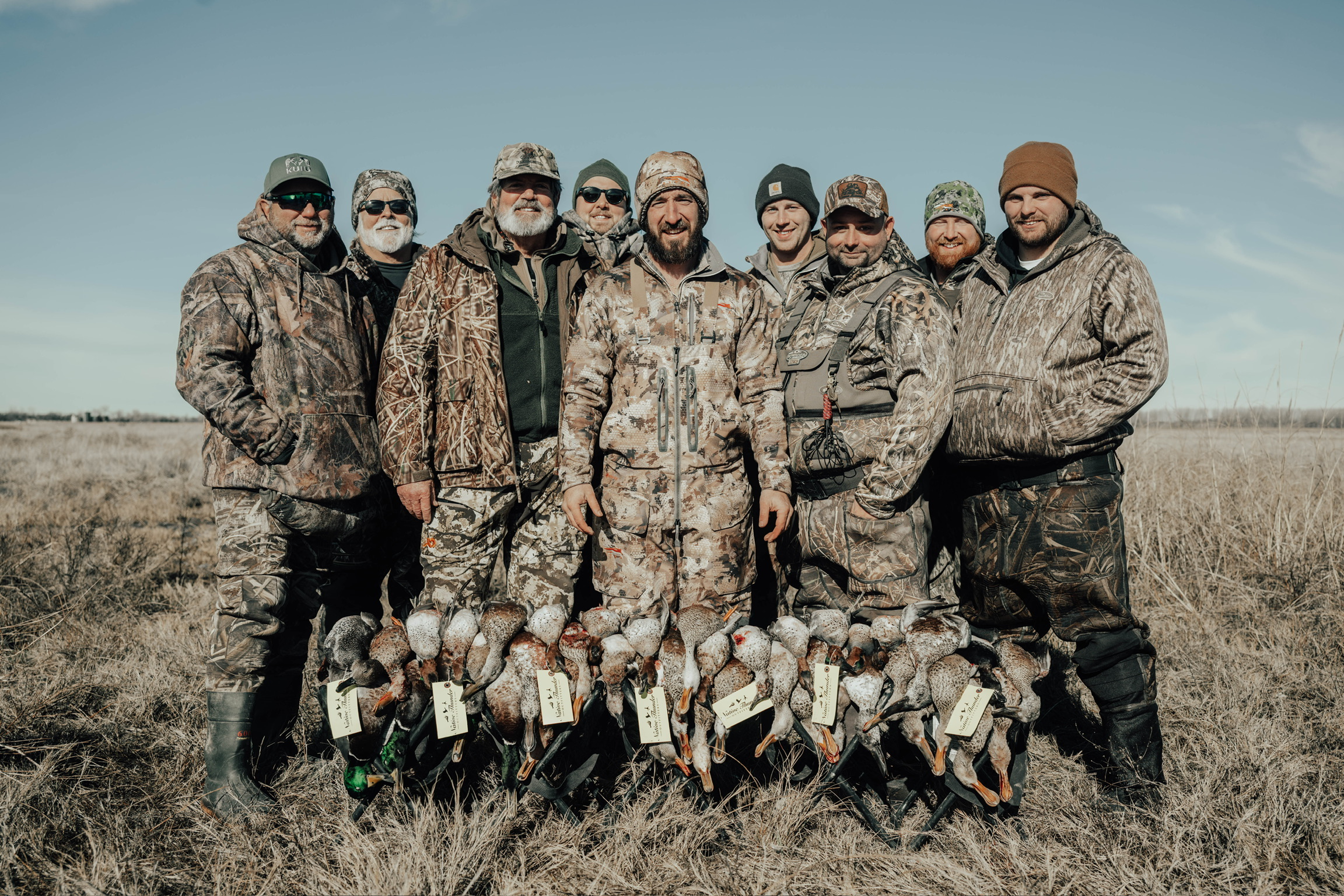 The team with the day's birds